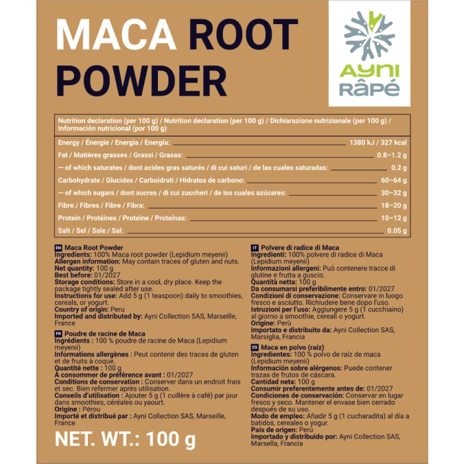 Poudre de Racine de Maca